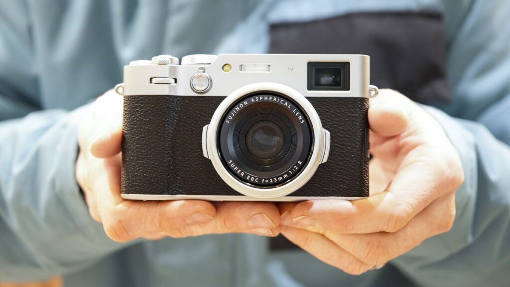 Fujifilm X100VI in the hand